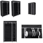Garde - robe en tissu 2 pcs noir - armoire pliant - garde robe textile - meuble rangement - dressing ...