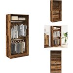 Garde - robe vieux bois 100x50x200 cm bois d'ingénierie - garde - robe - garde - robes - armoire de rangement ... Garde - robe vieux bois 100x50x200 cm bois d'ingénierie - garde - robe - garde - robes - armoire de rangement ...