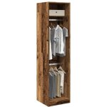 Garde - robe vieux bois 50x50x200 cm bois d'ingnierie