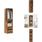 Garde - robe vieux bois 50x50x200 cm bois d'ingnierie - garde - robe - garde - robes - armoire de rangement ...