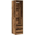 Vidaxl - garde - robe vieux bois 50x50x200 cm bois d'ing�nierie