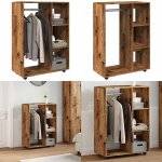 Garde - robe vieux bois 80x40x110 cm bois d'ingnierie - vidaxl