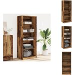 Garde - robe vieux bois 80x50x200 cm bois d'ingénierie - armoire - placard - dressing - meuble rangement ... Garde - robe vieux bois 80x50x200 cm bois d'ingénierie - armoire - placard - dressing - meuble rangement ...