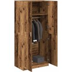 Garde - robe vieux bois 80x52x180 cm bois d'ing�nierie vidaxl