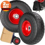 Gardebruk ? lot de 2 roues de diable increvables pu 25, 8 cm ? jantes en acier ? charge max 200 kg ? ...
