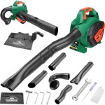 Gardebruk - 4en1 aspirateur feuilles à essence 25, 4 cm³ souffleur broyeur avec sac collecteur 45l jardin ... Gardebruk - 4en1 aspirateur feuilles à essence 25, 4 cm³ souffleur broyeur avec sac collecteur 45l jardin ...