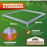 Gardebruk - fondation serre de jardin acier galvanis� cadre en acier mat�riel de montage fixation sol ...