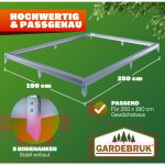 Gardebruk - fondation serre de jardin acier galvanis� cadre en acier mat�riel de montage fixation sol ...