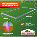 Gardebruk - fondation serre de jardin acier galvanis� cadre en acier mat�riel de montage fixation sol ...