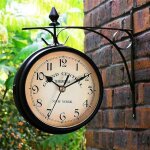 Sollbry - garden paddington station horloge murale double face support extérieur Sollbry - garden paddington station horloge murale double face support extérieur
