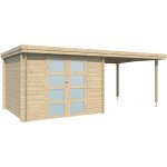 Gardenas - chalet en bois 7, 26 m oregon chalet avec extension 7, 91 m