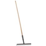 Gardena r�teau pureline ? 36 cm ? 14 dents acier ? manche bois fsc 100 %