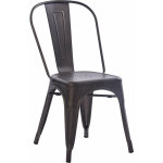 Gardeness - chaise en acier stainable dans un style industriel moderne style industriel sombre