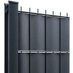 Gardenode - kit lamelles pvc bande brise vue pour panneau double fils - l 2m50 - h 1m03 - gris anthracite ...