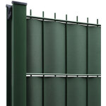 Gardenode - kit lamelles pvc bande brise vue pour panneau double fils - l 2m50 - h 1m83 - vert