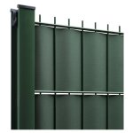 Gardenode - kit lamelles pvc bande brise vue pour panneau double fils - l 2m50 - h 2m03 - vert
