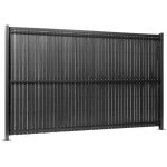 Gardenode - kit occultation lattes pvc pour panneau rigide maille 55 h 1m53 l 2m50 gris anthracite