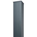 Gardenode - poteau aluminium pour portail et portillon - hauteur 2m40 - section poteaux 150 x 150 mm