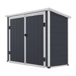 Gardiun - abri extrieur noa 7, 29 m2 en rsine avec plancher et double porte 156x139 cm couleur anthracite ...