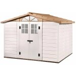 Abri de jardin en résine gardiun tuscany evo 280 8 m² 261x309x225 cm blanc / beige Abri de jardin en résine gardiun tuscany evo 280 8 m² 261x309x225 cm blanc / beige
