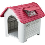 Gardiun - niche pour chien moyen dakota 87x72x75 cm fabriquée en résine couleur beige / rouge Gardiun - niche pour chien moyen dakota 87x72x75 cm fabriquée en résine couleur beige / rouge