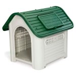 Gardiun - niche pour chien moyen dakota 87x72x75 cm fabriqu�e en r�sine couleur beige / vert