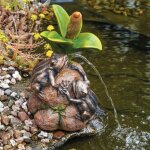 Gargouille avec pompe solaire fr�sche figure de bassin figure de jardin 101662 - esotec