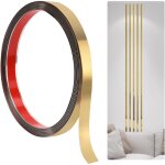 Garniture de moulage m�tallis�e, bande d�corative dor�e 5m en inox baguette doree de finition peel and ...