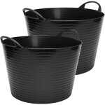 Garronda lot de 2 seaux flexibles en polypropyl�ne 26 l bacs universels usage maison jardin garage atelier ...