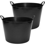 Garronda lot de 2 seaux flexibles en polypropyl�ne 42 l bacs universels usage maison jardin garage atelier ...