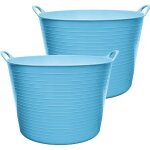 Garronda lot de 2 seaux flexibles en polypropyl�ne 42 l bacs universels usage maison jardin garage atelier ...