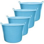 Garronda lot de 4 seaux flexibles en polypropyl�ne 42 l bacs universels usage maison jardin garage atelier ...
