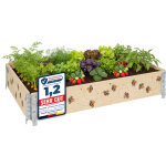 Garronda cadre potager en bois imprim� 120x80x20 cm ? bac de jardin pour plantes, fleurs, fruits et l�gumes, ...