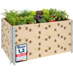 Garronda cadre potager en bois imprim� 120x80x20 cm ? bac de jardin pour plantes, fleurs, fruits et l�gumes, ...