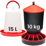 Garronda mangeoire 15kg et abreuvoir poule 10l ? set volaille complet avec distributeur de graines et ...