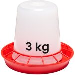 Garronda mangeoire poule antinuisible 3 kg ? distributeur de graines volaille avec couvercle et poign�e ...