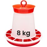 Garronda mangeoire poule antinuisible 8 kg ? distributeur de graines volaille avec couvercle et poign�e ...