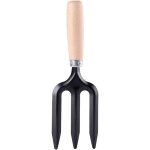 Garronda mini fourche b�che de jardin fourche 3 dents en m�tal et manche en bois gd - 0005 (fourchette ...