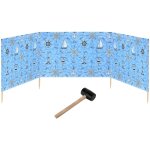 Garronda paravent 4m plage coupe - vent camping brise - vent avec marteau en caoutchouc gaex001 (marine ...