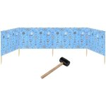 Garronda paravent 5m plage coupe - vent camping brise - vent avec marteau en caoutchouc gaex001 (marine ...