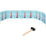 Garronda paravent plage coupe - vent camping brise - vent avec marteau en caoutchouc 6 m gaex001 (phare, ...