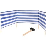 Garronda paravent plage coupe - vent camping brise - vent avec marteau en caoutchouc gaex001 (rayures, ...