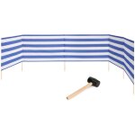 Garronda paravent plage coupe - vent camping brise - vent avec marteau en caoutchouc gaex001 (rayures, ...