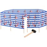 Garronda paravent plage coupe - vent camping brise - vent avec marteau en caoutchouc gaex001 (rayures ...