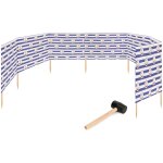 Garronda paravent plage coupe - vent camping brise - vent avec marteau en caoutchouc gaex001 (rayures ...