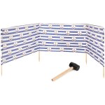 Garronda paravent plage coupe - vent camping brise - vent avec marteau en caoutchouc gaex001 (rayures ...