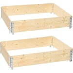 Garronda potager sur�lev� en bois naturel 120x80x20 cm pour jardin ? jardini�re rectangulaire 2 pi�cespour ...