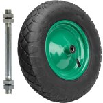 Garronda roue de brouette 4. 80 / 4. 00 - 8 4pr � 390�97 mm avec axe, profil losange, jante acier peinte, ...