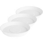 Garronda soucoupe pour plantes plastique plateaux pot de felurs et plantes gd - 0023 (3 pi�ces blanc, ...