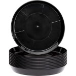 Garronda soucoupes pour pots horticulture ronds gd - 0026 (10 pi�ces noir, ? 13cm h 2cm)